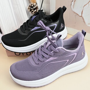 26春季新款老北京布鞋女网面透气运动鞋轻便软底休闲鞋系带妈妈鞋