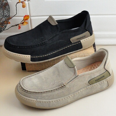 老北京布鞋男鞋新款时尚男潮鞋男士休闲鞋软底轻便工装鞋复古春款