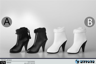 女装 6比例 ZY1012 2款 色 带毛边中筒靴 ZYTOYS