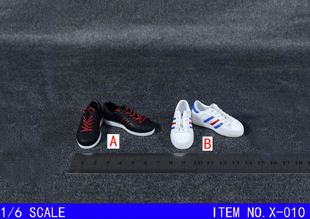 1/6 X-TOYS 男款 鞋子 兵人人偶模型运动鞋 X-010手办娃娃模型 AD