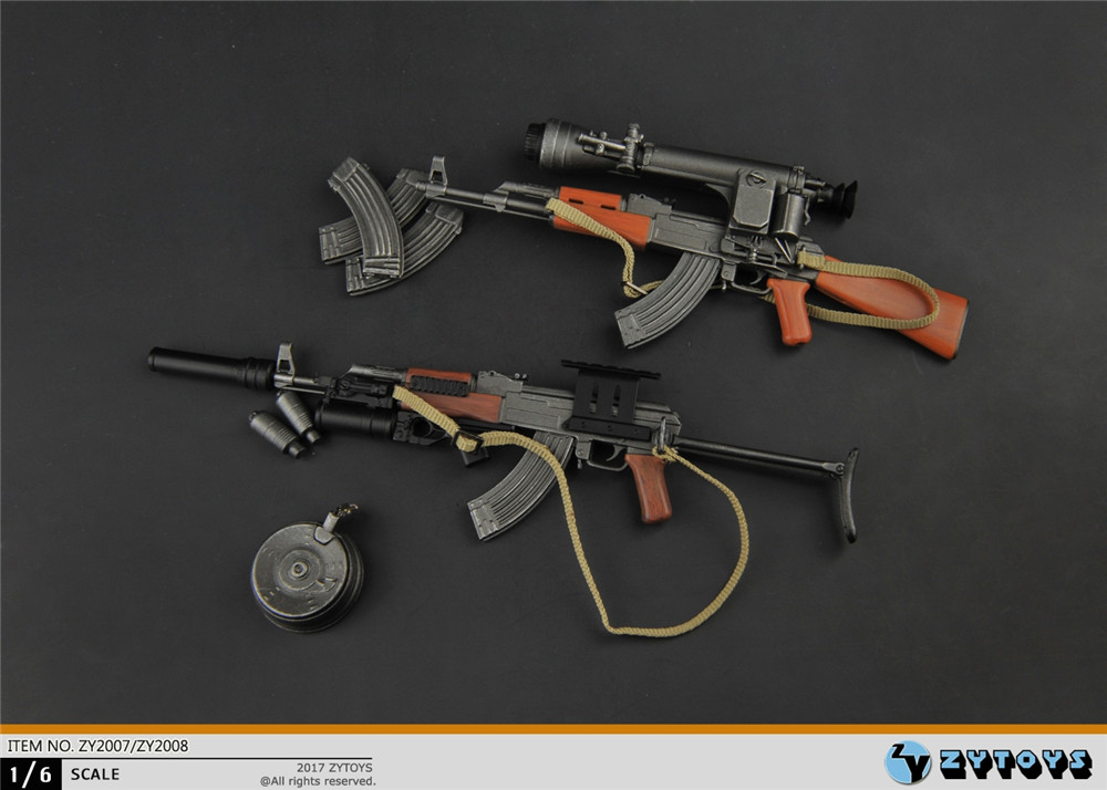 ZYTOYS 1/6 AK47 配件 塑料模型 俄罗斯 毛子 吃鸡游戏 兵人 手办