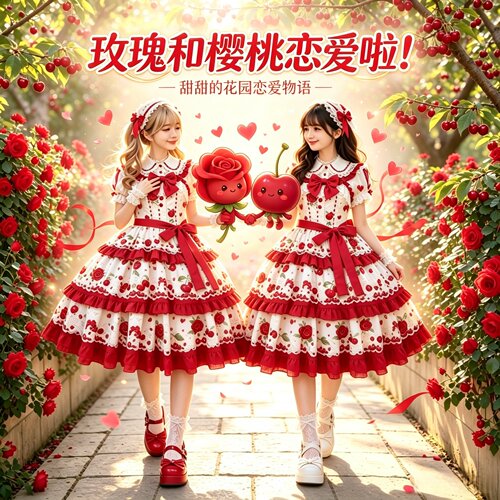 玫樱之恋甜美洛丽塔蛋糕裙