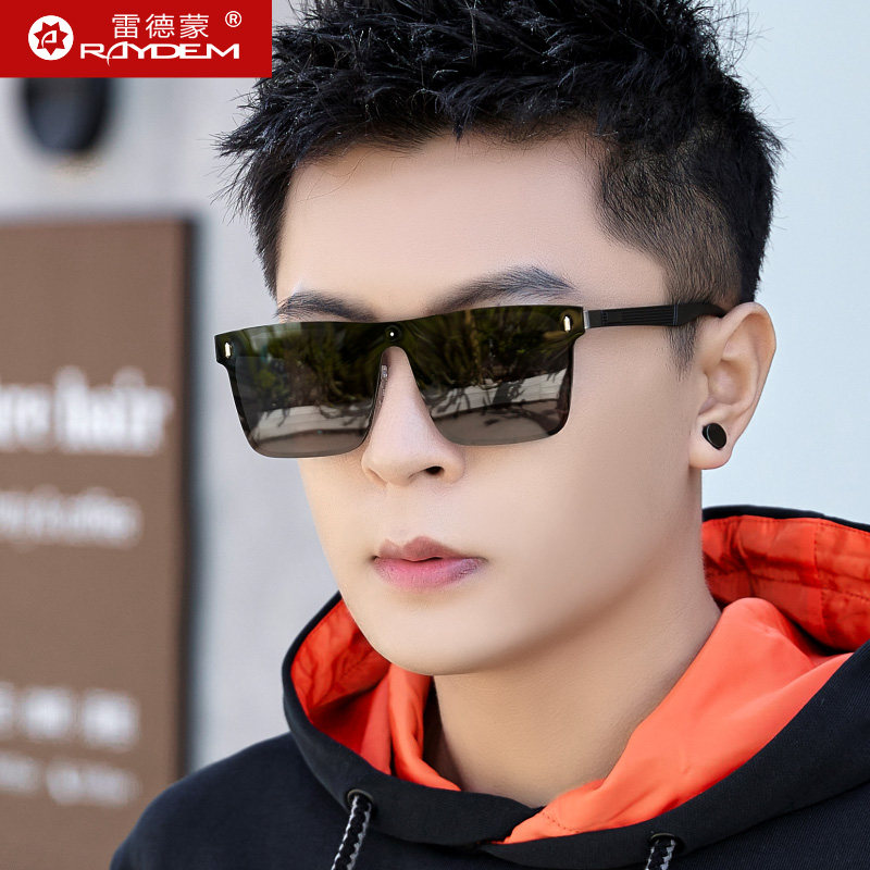 连体镜片墨镜男士太阳镜男款开车专用偏光镜防紫外线强光防晒眼镜