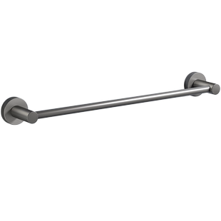 枪灰毛巾架子免打孔卫生间置物架浴室毛巾杆双杆浴巾架304不锈钢