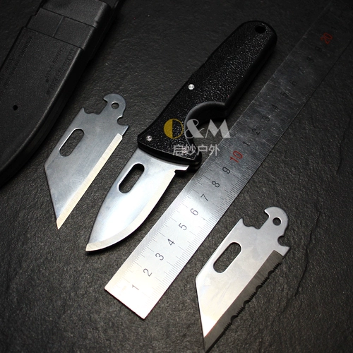 Coldsteel Cold Steel 40a Click-n-Cut Tri-In-One Разборка Mei Worker Knifer Несколько заменов лезвия