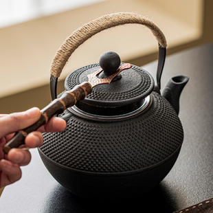 天然紫竹节柄壶叉 手工竹制壶盖插 不烫手盖夹插铁壶盖叉银壶盖夹