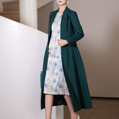 时尚洋气气质中长款风衣外套女