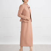 国风套装 女2026春秋季 时尚 新中式 气质外套立领连衣裙修身 两件套