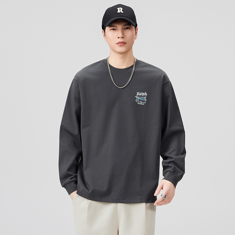 大大牛宽松百搭长袖T恤