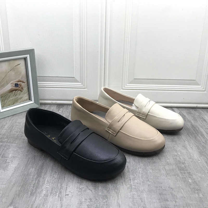 工厂清仓2022春季新款女鞋圆头平底一脚蹬软底时尚英伦百搭女单鞋,女鞋,深口单鞋,淘宝优惠券,粉丝福利购,淘宝优惠卷