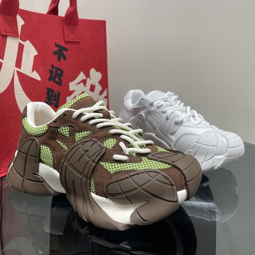 八爪鱼真皮厚底老爹鞋女2026春季新款圆头系带小个子增高登山鞋潮