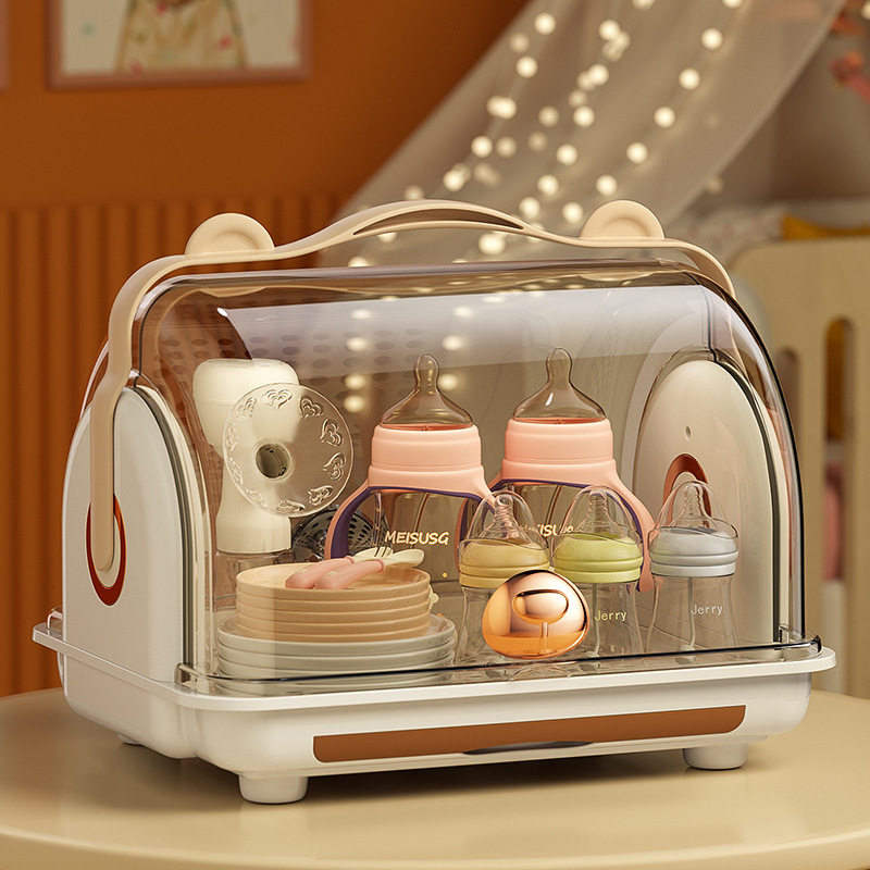 奶瓶收纳箱架子沥水架防尘带盖辅食工具收纳柜婴儿宝宝餐具收纳盒,餐饮具,奶杯/牛奶杯,淘宝优惠券,粉丝福利购,淘宝优惠卷