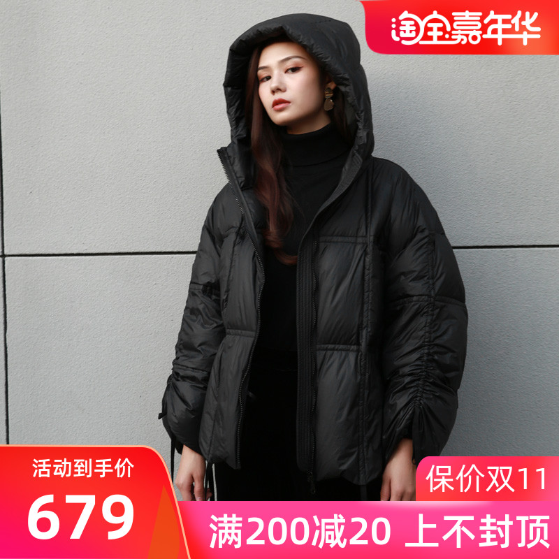 羽绒服女白鸭绒2019年冬装新轻薄韩版潮时尚爆短款外套抽绳面包服在类目 女装/女士精品, 羽绒服中 - 来自Buy2taobao.com提供专业的淘宝代购服务
