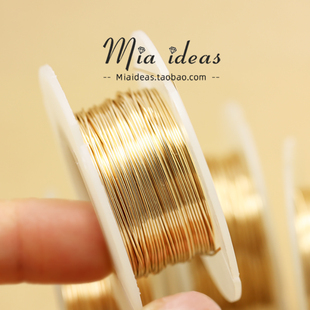美国进口14K包金线注金线半硬软线珍珠串珠绕线首饰手工DIY铜丝线