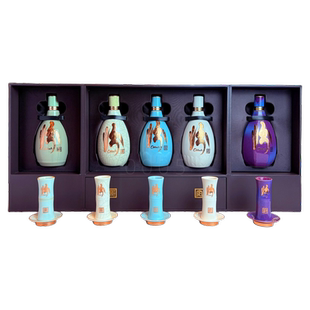 山西杏花村汾酒 青花系列五大名窑礼盒装375ml*5瓶 清香型白酒