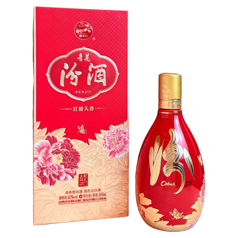 42度青花20红瓶红禧天香500ml装