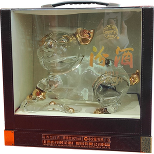 山西杏花村汾酒60度2019年已亥水晶猪生肖酒1.5L*1盒收藏送礼