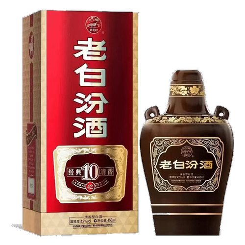 汾酒450ml42度经典10老白汾酒