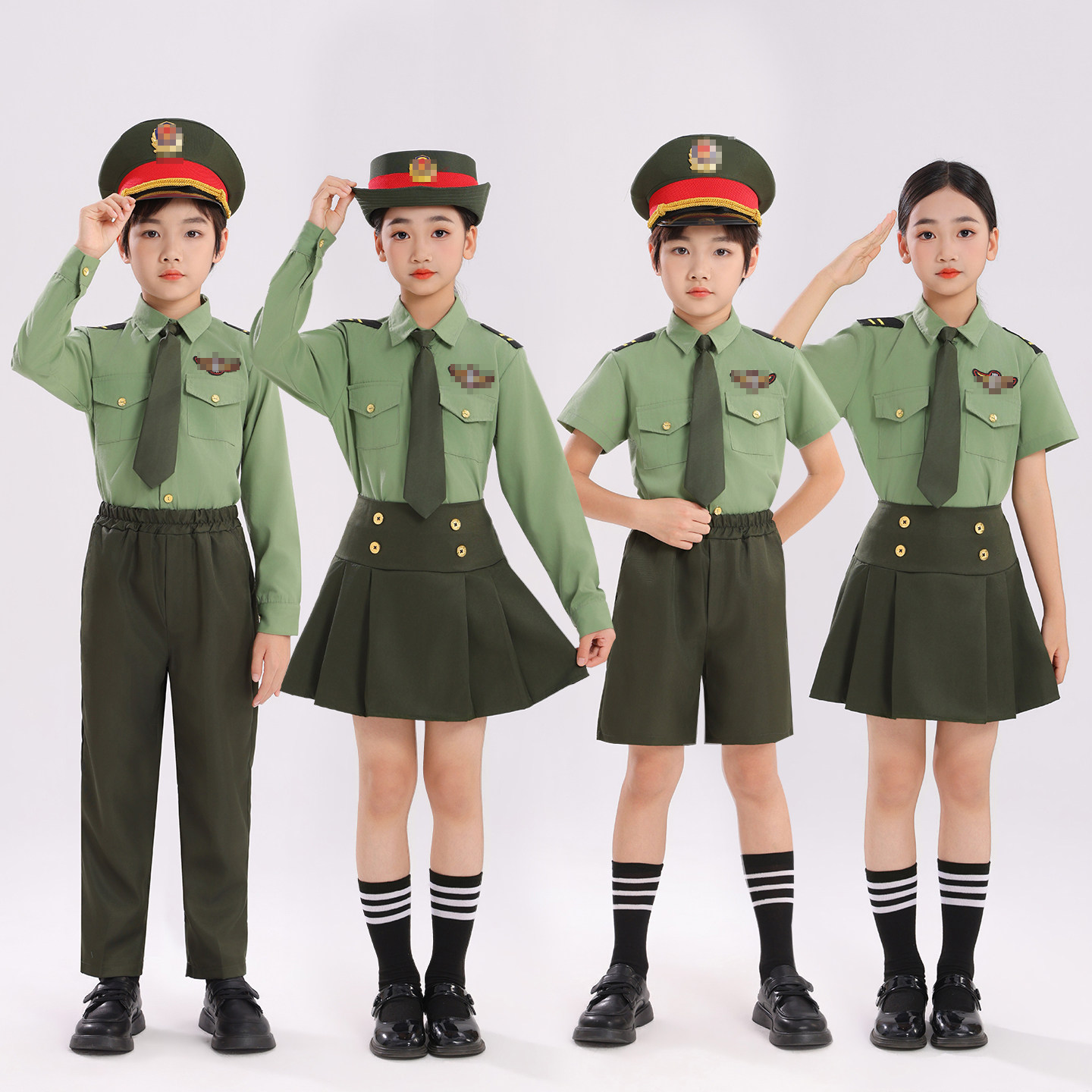 儿童升旗手服装国旗班仪仗队护卫队中小学生升国旗服装解放军衣服