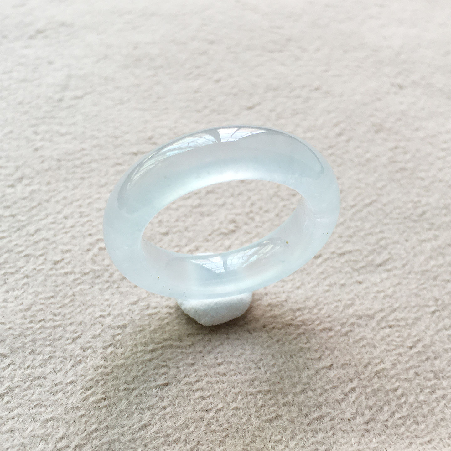 缅甸翡翠冰种纯净玉指环12号圈