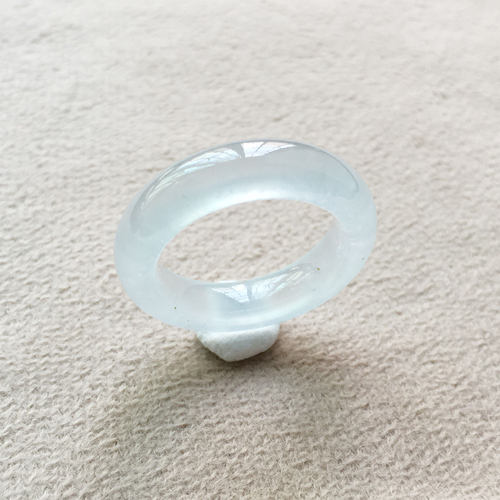 缅甸翡翠冰种纯净玉指环12号圈