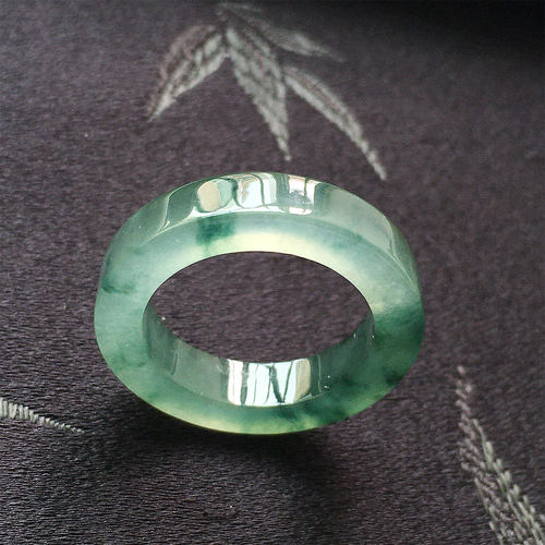 绿花时尚方款玉指环戒圈14号圈