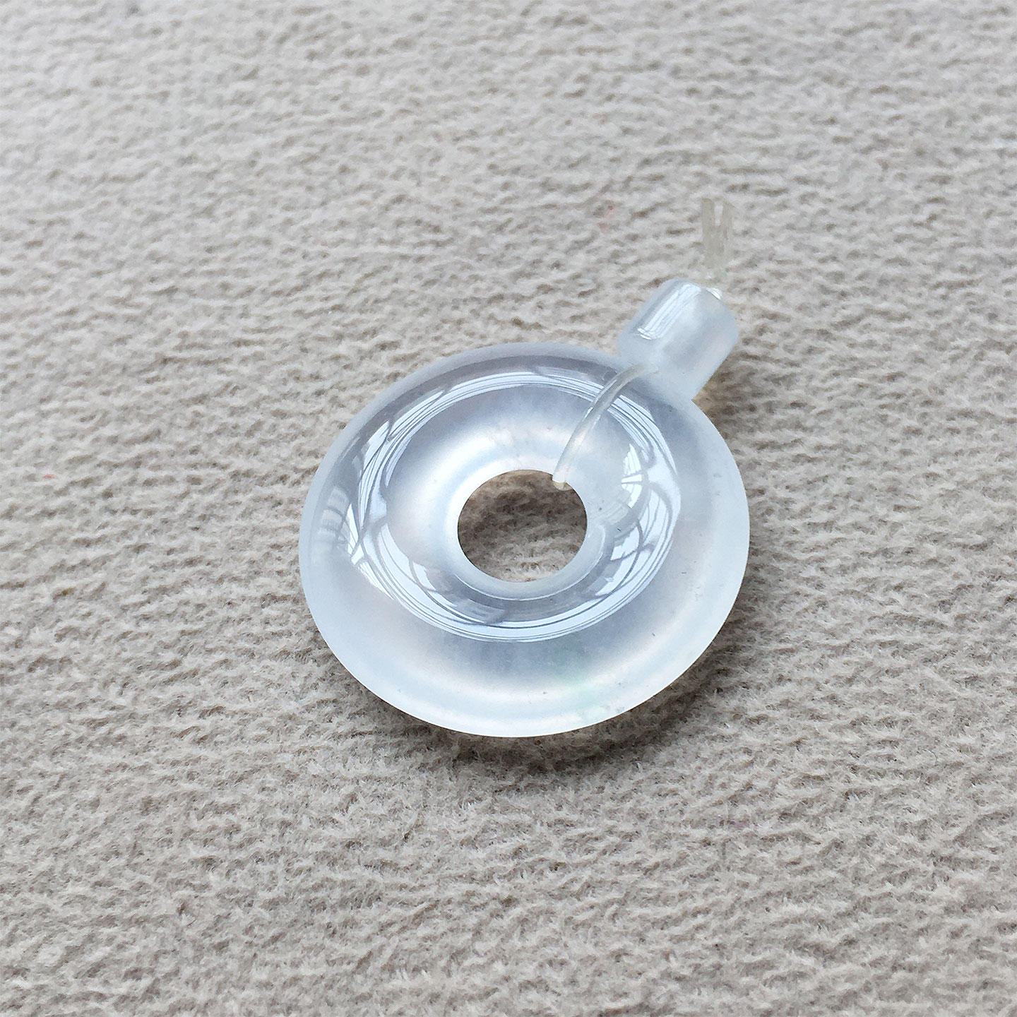 高冰种纯净起光玉平安扣吊坠