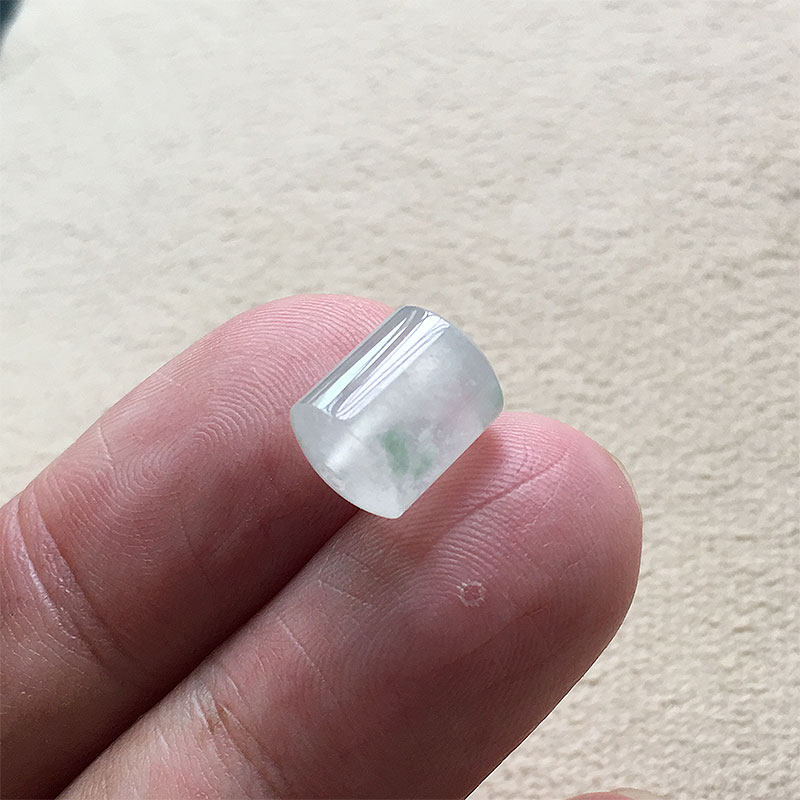 冰透水润桶珠蓝花玉转运珠