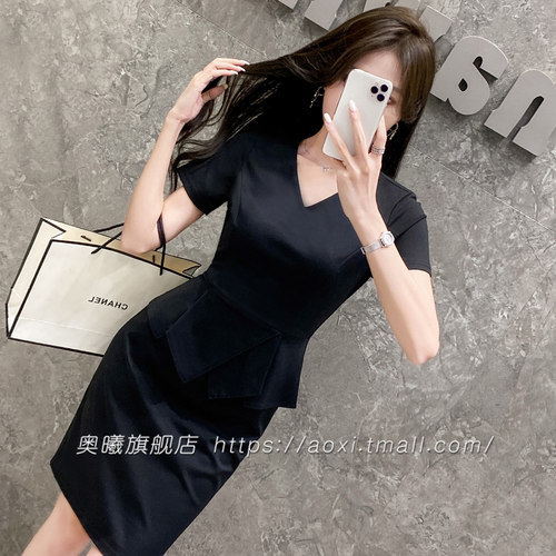 御姐轻熟风显瘦修身连衣裙女质感高级感2024新款夏季职业装裙子