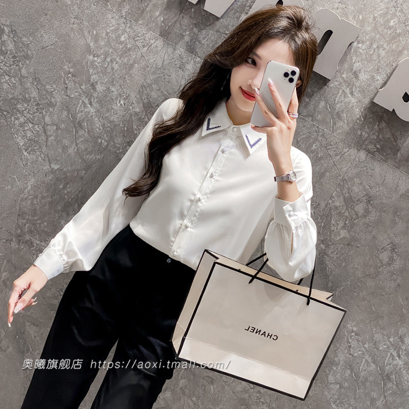 今年流行漂亮上衣女气质简洁通勤OL风衬衫套装裤春秋新款职业女装