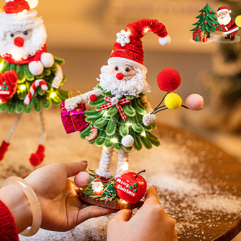 幼儿园手工扭扭棒圣诞老人装饰品