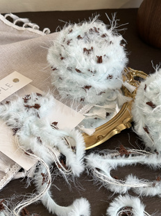 手混线【薄荷生巧皮草版】围巾线diy围脖钩织帽子秋冬季包包毛线