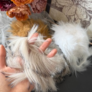 皮草线长毛仿狐狸毛绒纱配线手工diy钩编织围巾包包毛衣帽子线团