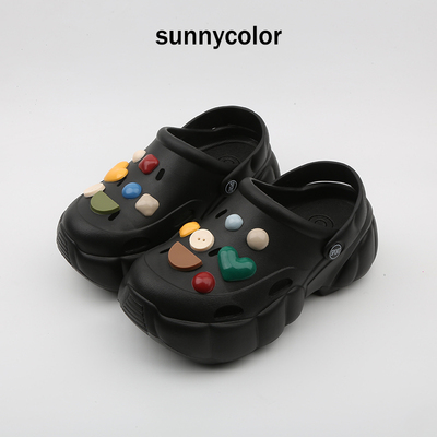 SUNNYCOLOR时尚糖果厚底洞洞鞋