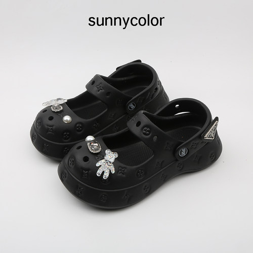 sunnycolor时尚潮流厚底洞洞鞋