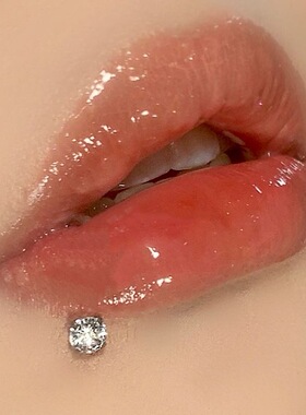 穿刺女孩 彩钻之家 钛钢内螺纹唇钉鼻钉辣妹超欲爆闪钻耳钉耳骨钉