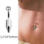 穿刺女孩 尖堆钛钢脐环欧美防过敏有洞脐钉防发炎肚脐钉简约饰品