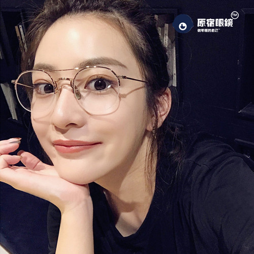 吴世勋exo同款文艺女士平光圆框