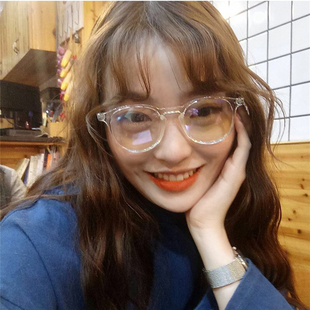 tr90小清新可爱文艺眼镜框圆形近视透明学生眼镜架框百搭女超轻