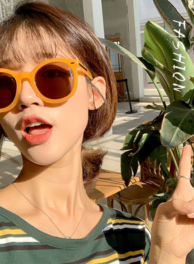 墨镜果冻色瘦脸太阳镜网红同款