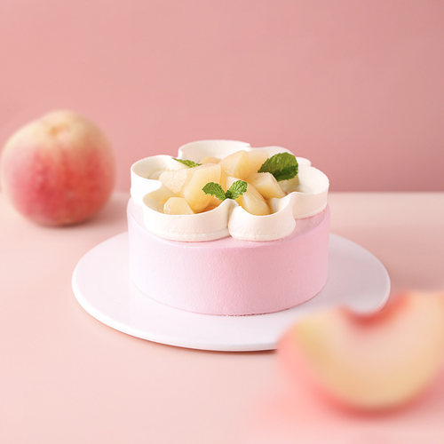 诺心悠然桃桃水果慕斯生日蛋糕