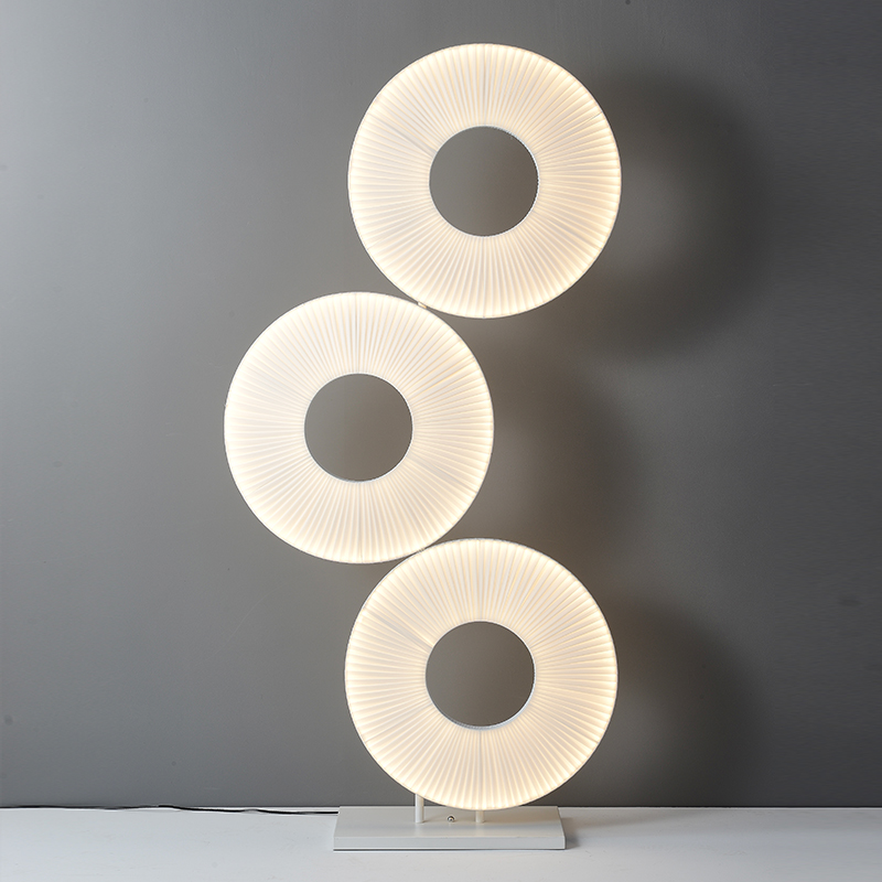 奶油风落地灯日式侘寂风落地灯客厅装饰布艺台灯摩天轮