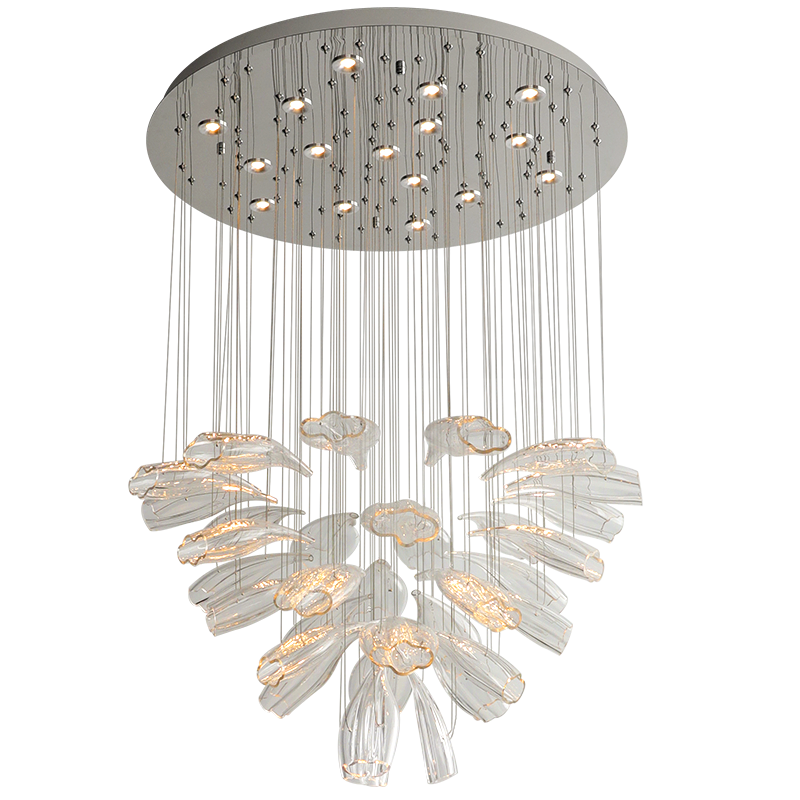 意式吊灯创意个性餐厅吊灯玻璃花瓣设计师样板间现代个性客厅吊灯