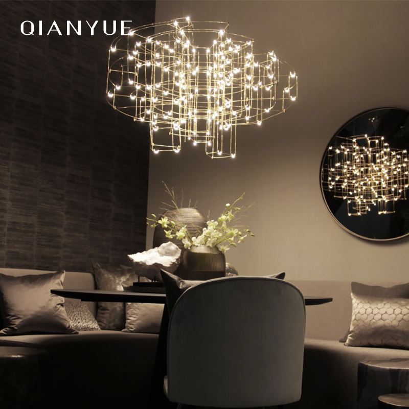 不锈钢灯体设计感吊灯