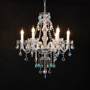 卧室水晶吊灯温馨浪漫公主房间灯书房餐厅灯具奢华玻璃蜡烛吊灯