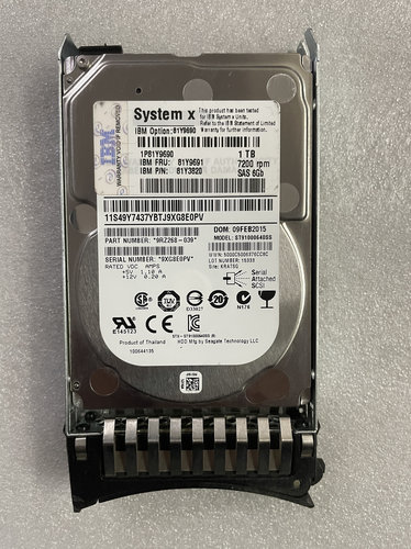 IBM 81Y9691 81Y9690 1T SAS X3850X5 X3650M4 2.5寸服务器硬盘