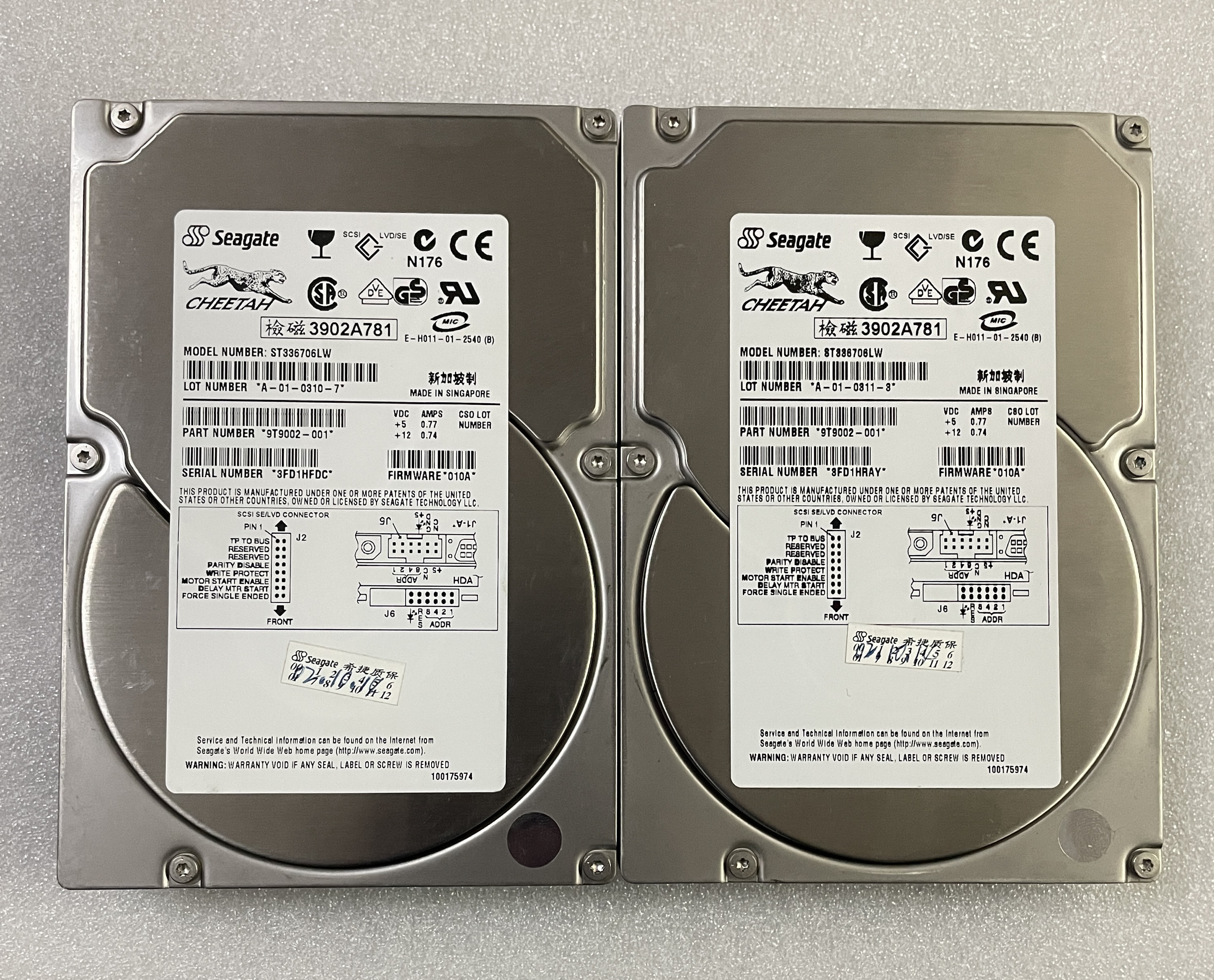 Seagate/希捷 ST336706LW 36G 服务器  10K SCSI 68针 硬盘 现货