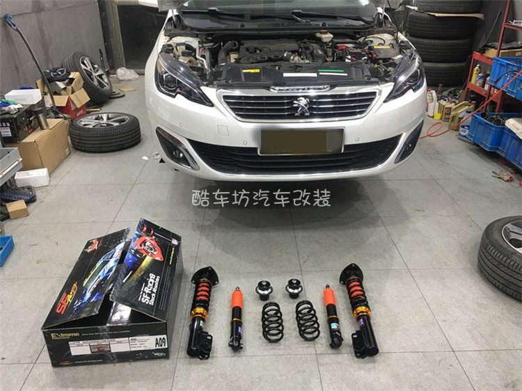 标志308 408 3008 4008 508 RCZ改装SF-Racing绞牙避震减震器可调