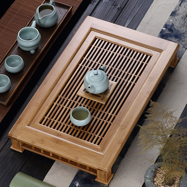 功夫茶具竹茶盘竹制实木茶海茶台茶托排水盛储水式大小号托盘茶托