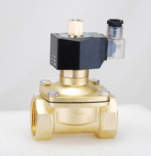 2W500-50K 2寸博普常开电磁阀门 全黄铜水 气 油阀220V 12V 24V